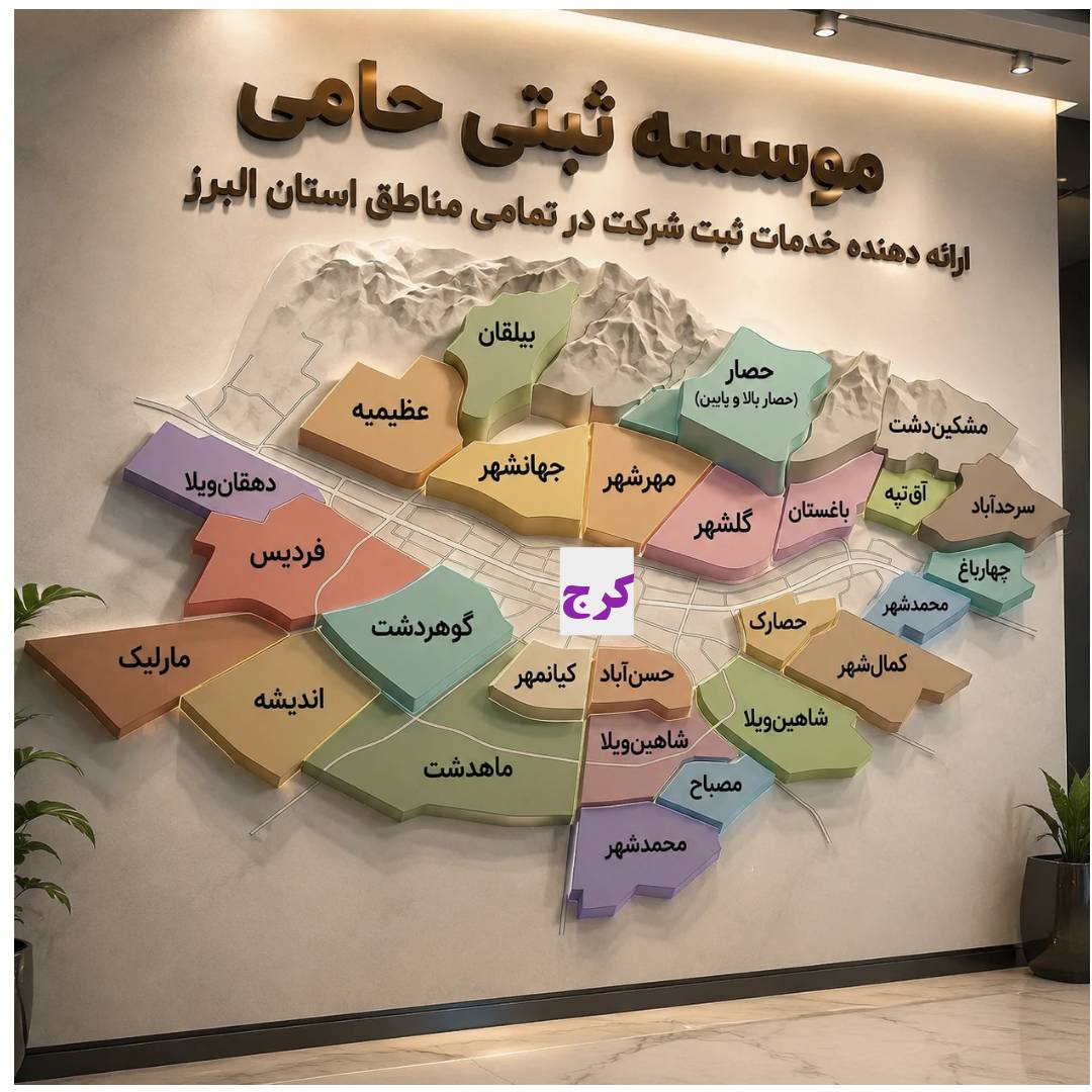 مشاوره ثبت شرکت و برند در استان البرز | آدرس جدید اداره ثبت شرکتها در کرج 4 مناطق تحت پوشش خدمات ثبتی در استان البرز