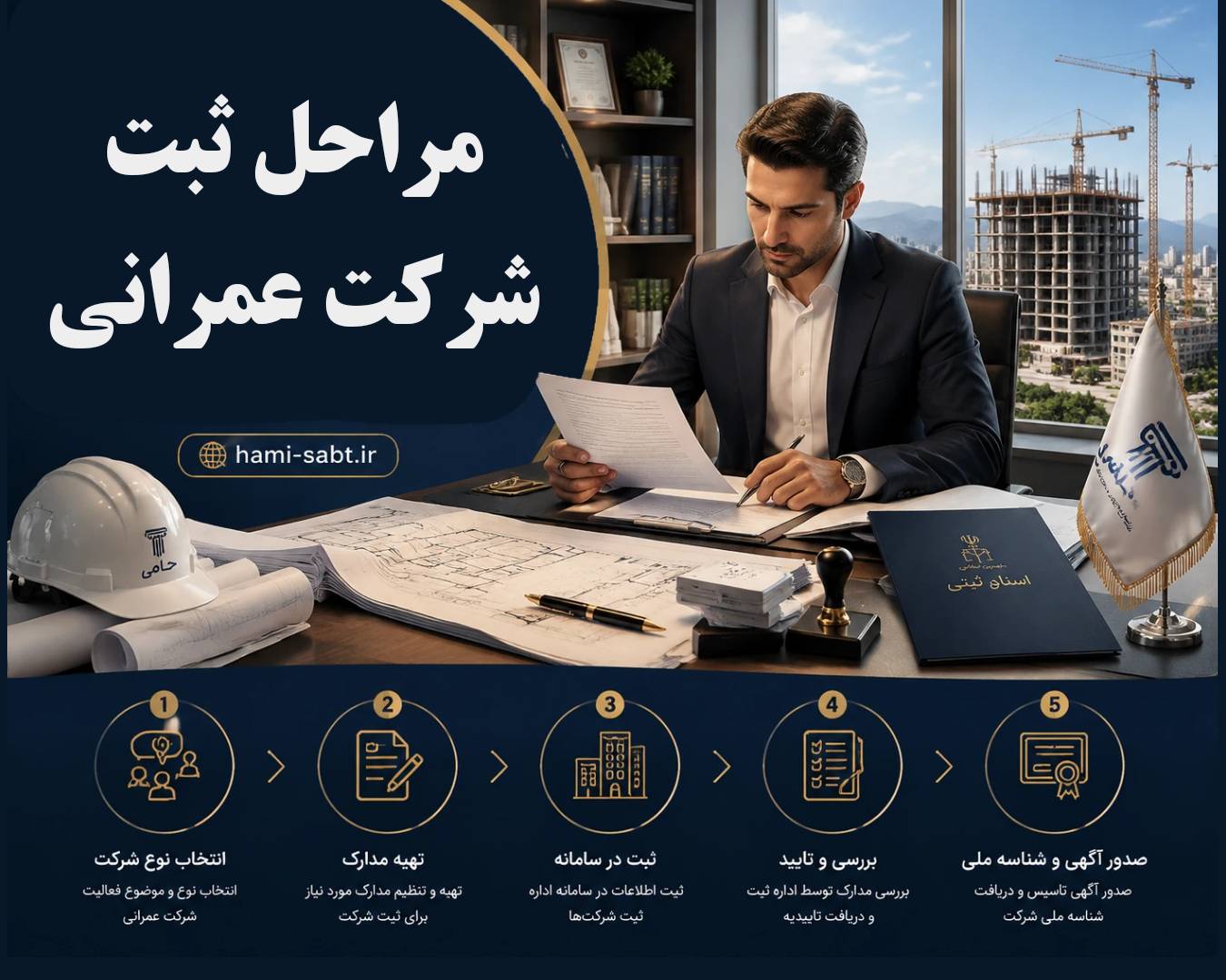 ثبت شرکت طراحی، نظارت و اجرای کلیه پروژههای عمرانی در کرج 1 مراحل ثبت شرکت عمرانی در کرج
