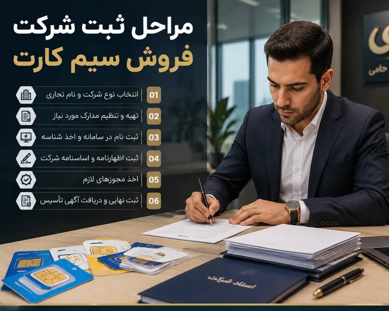 ثبت شرکت خدمات ارتباطی و فروش سیم کارت 5 مراحل ثبت شرکت خدمات ارتباطی و فروش سیم کارت