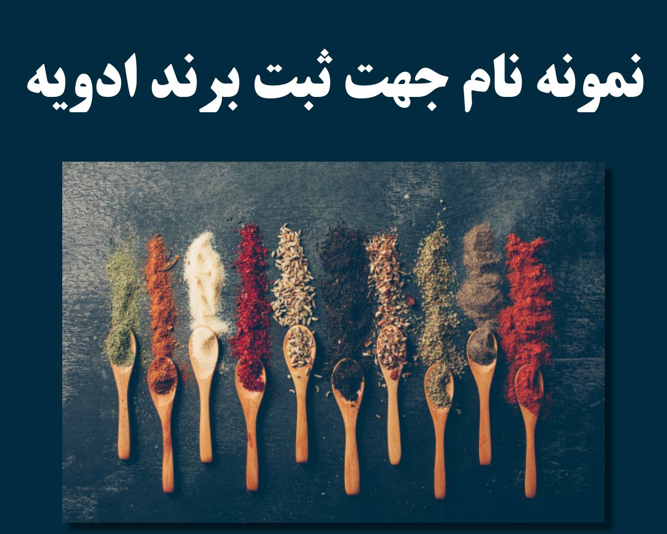 ثبت برند ادویه 8 نمونه نام پیشنهادی جهت ثبت برند ادویه