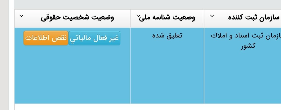 دلایل غیر فعال شدن سامانه مالیاتی