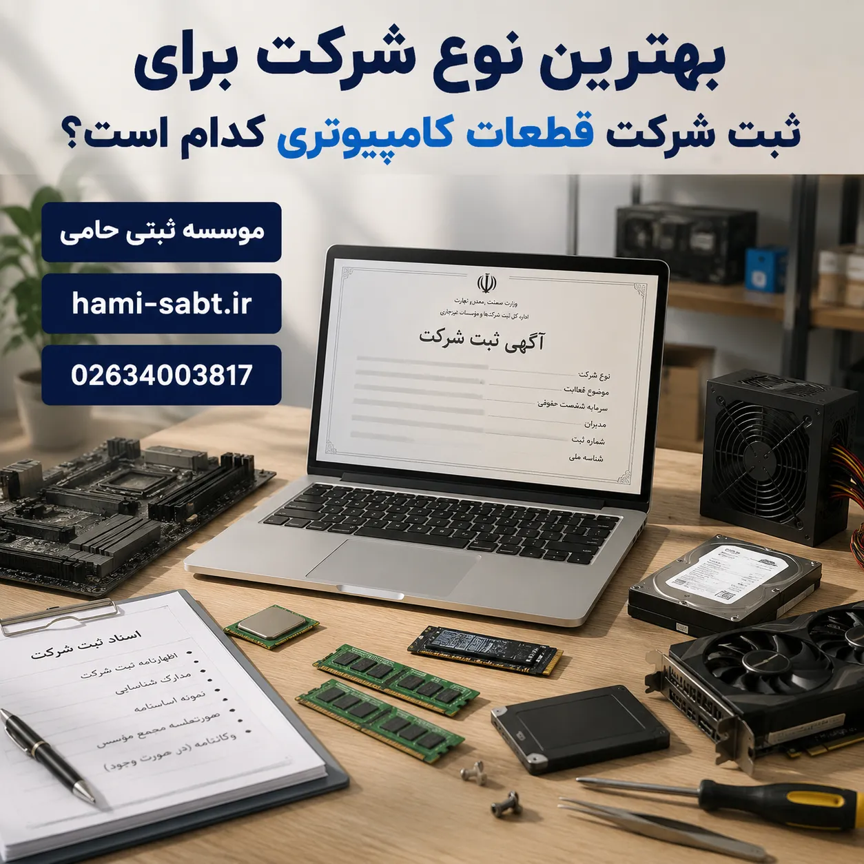 ثبت شرکت قطعات کامپیوتری 3 ثبت شرکت قطعات کامپیوتری