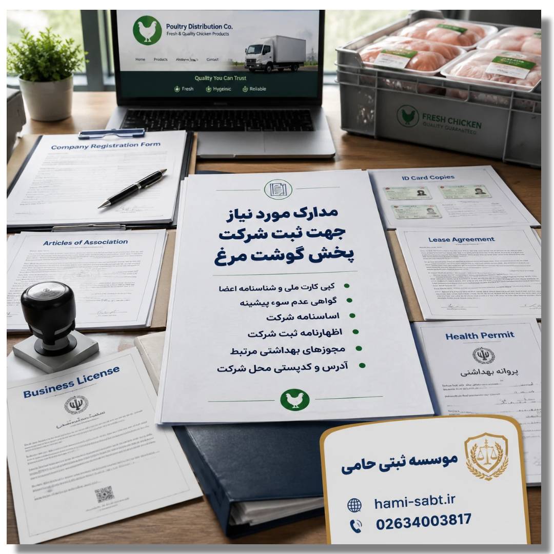 ثبت شرکت پخش گوشت مرغ 4 مدارک لازم برای ثبت شرکت پخش گوشت مرغ