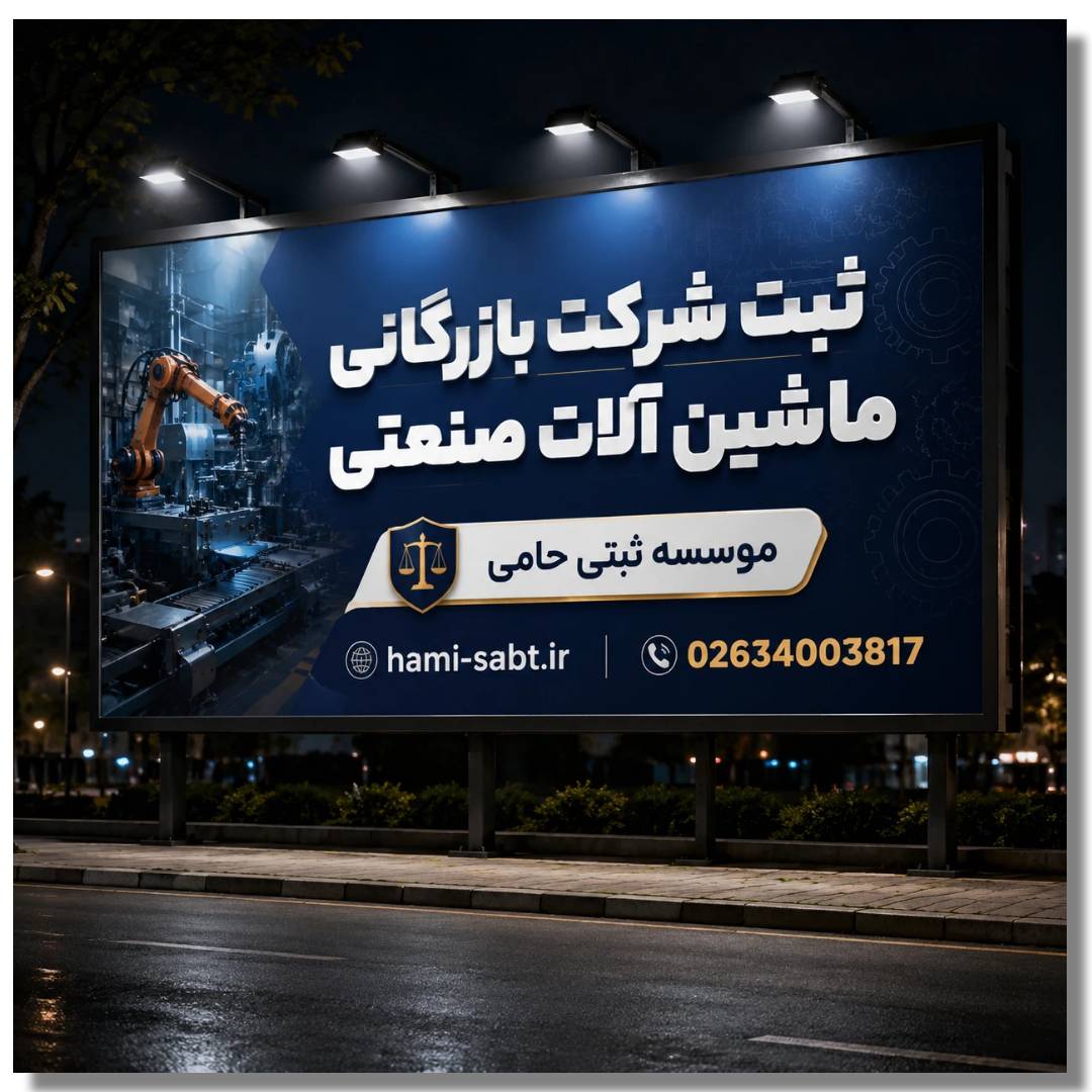 ثبت شرکت بازرگانی ماشین الات صنعتی 1 ثبت شرکت بازرگانی ماشین آلات صنعتی
