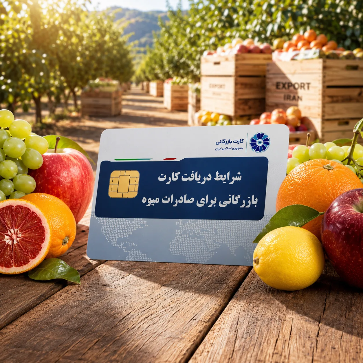 ثبت شرکت صادرات ميوه 7 کارت بازرگانی